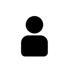 Simple User icon. Person symbol. Human avatar.