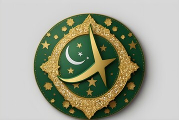 Chand Sitara Jashan 14 August Azadi Day golden colour sticker