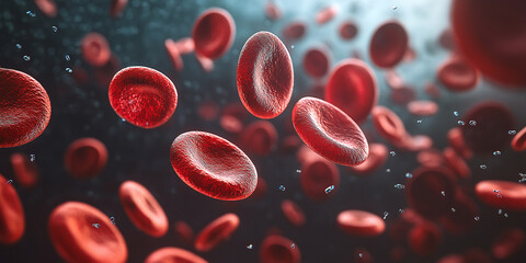 Close-up of red blood cells, emphasizing the complexity of human biology and the intricacies of medical science