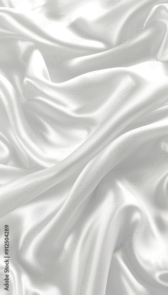 Wall mural abstract background of smooth elegant white silk or satin texture, luxury fabric material