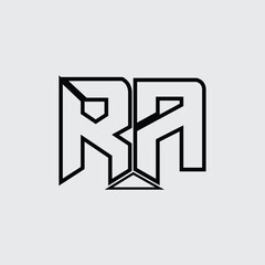 Initial letter RA logo design creative modern symbol icon monogram


