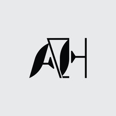 Initial letter AH logo design creative modern symbol icon monogram

