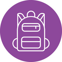 Obraz premium Backpack line circle icon