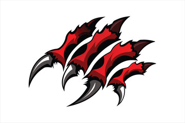 Obraz premium Ripping Monster Claws Vector Illustration.