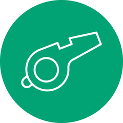 Whistle line circle icon