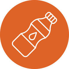 Bottle line circle icon