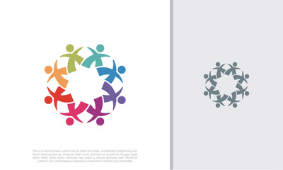 Global Community Logo Icon Elements Template. Community human Logo template vector. Community health care. Abstract Community logo. Human Resources Consulting Company.