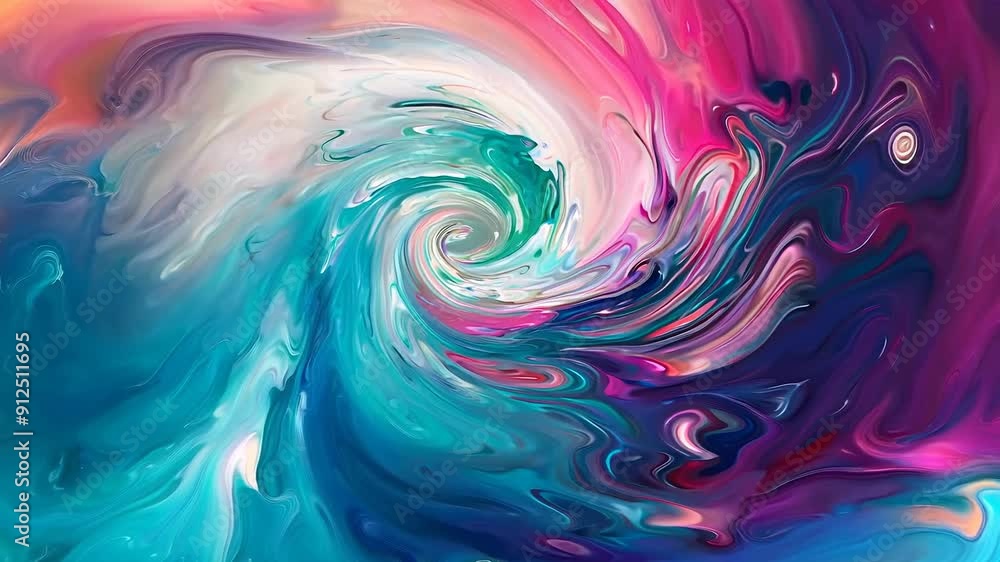 Poster Abstract watercolor background, bright colorful vortex.