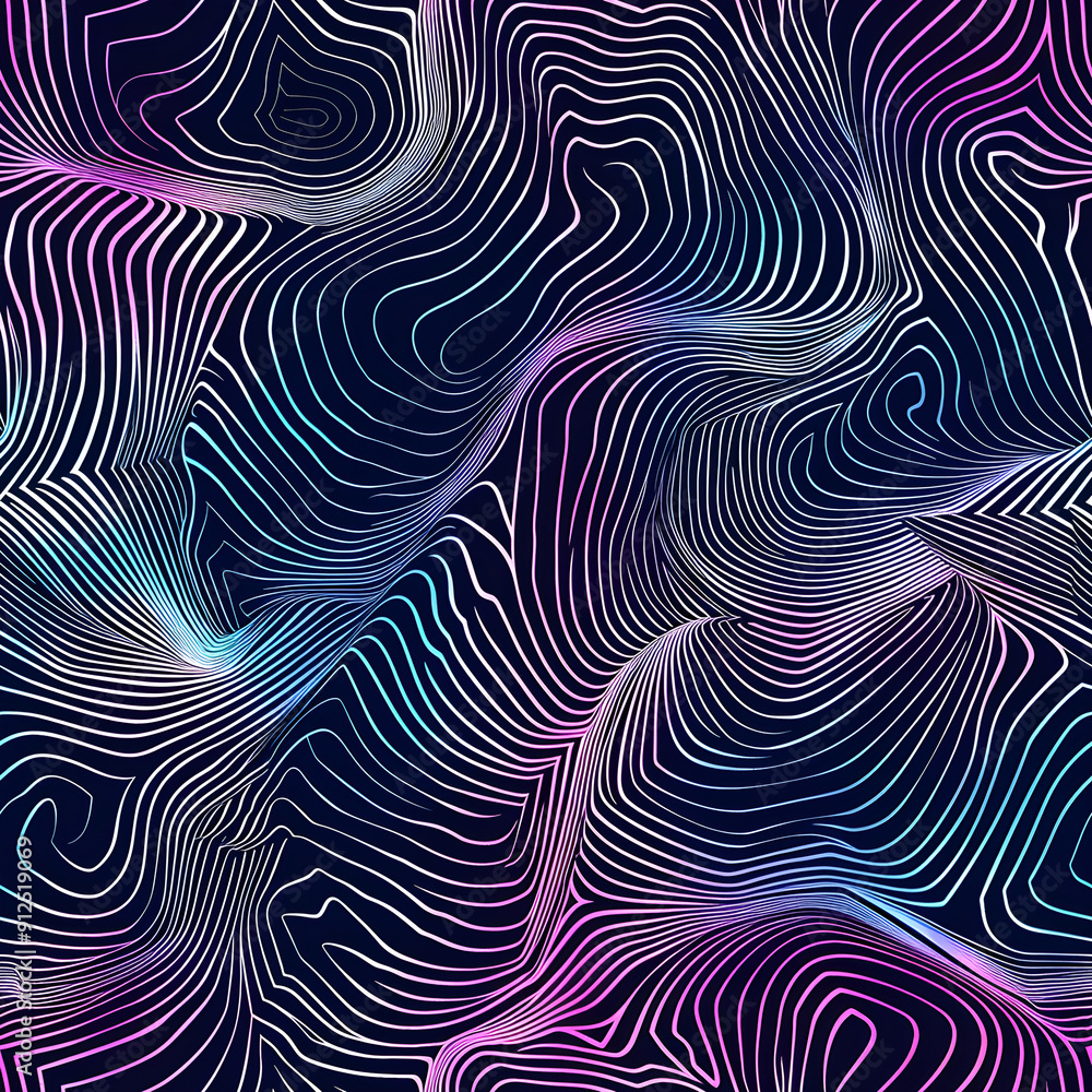 Poster abstract pattern background with wavy lines flowing and vibrating