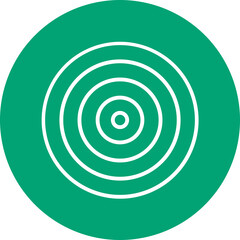 Epicentre line circle icon