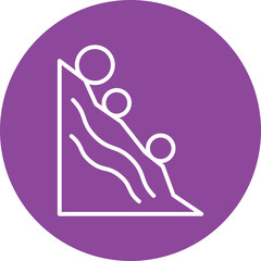 Avalanche line circle icon