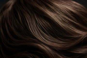 Naklejka premium Brown Hair Texture Close-Up. Generative AI