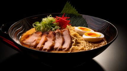 Delicious ramen bowl culinary