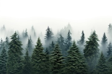 Fototapeta premium Christmas tree in the evergreen forest