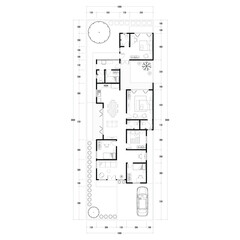 Floor plan blueprint, Figure of the jotting sketch of the construction and the industrial skeleton of the structure and dimensions. vector eps 10.