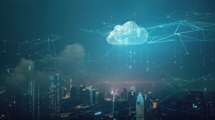 Cloud Computing Over Cityscape