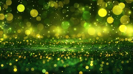 Obraz premium Colorful Confetti Falling On Dark Background with Bokeh Effect and Sparkles