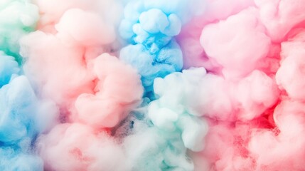 Fototapeta premium Colorful cotton candy in soft pastel color background
