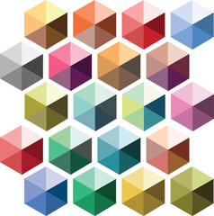 Obraz premium 2024 color trends. Color palette in vibrant, bold, Colour theme collections. Color inspiration or colour chart Color combination Colors for graphic design.