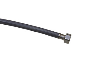nylon hose for a faucet, nylon hose isolated on white background