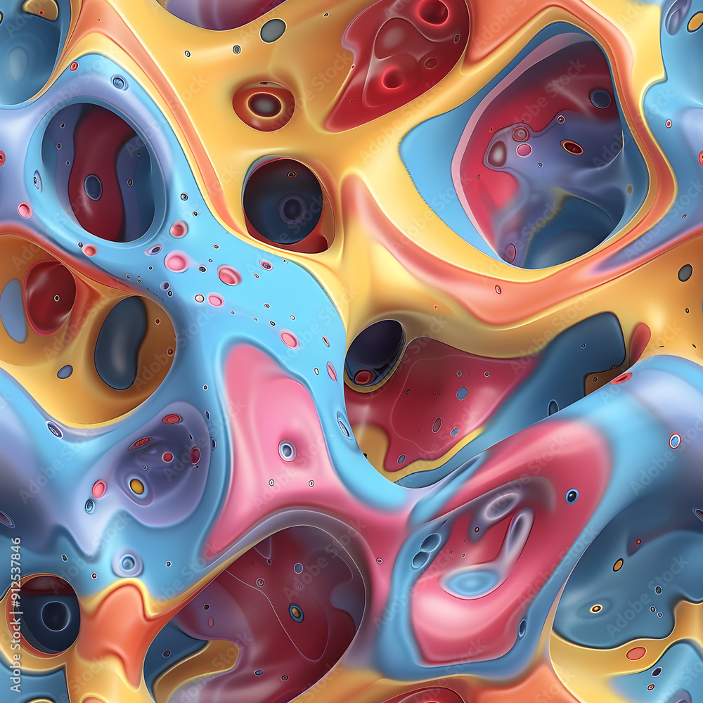 Aufkleber colorful abstract pattern generating a tridimensional illusion