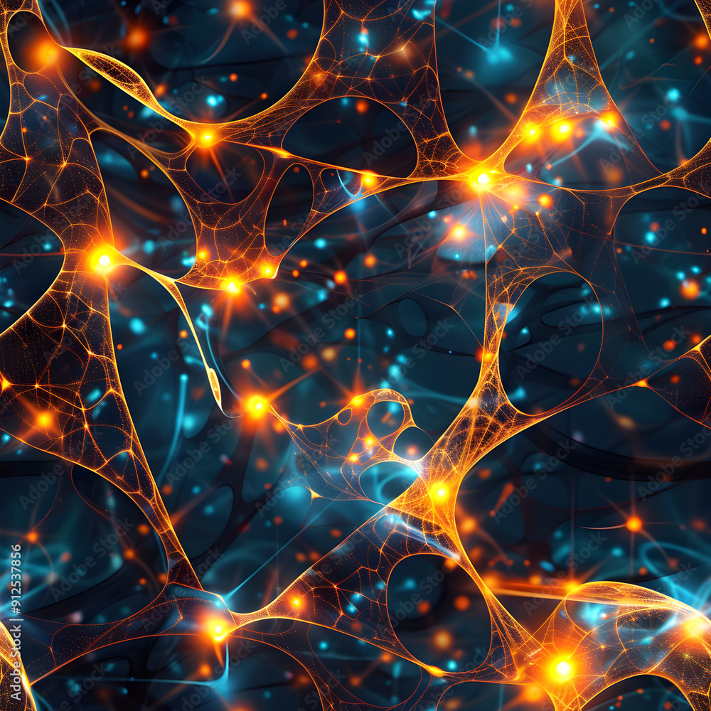 Poster complex network of neurons firing with synaptic connections