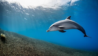 Naklejka premium Transparent background of a playful dolphin.