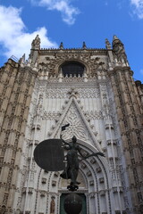 Facade of the Seville Gothic Cathedral.