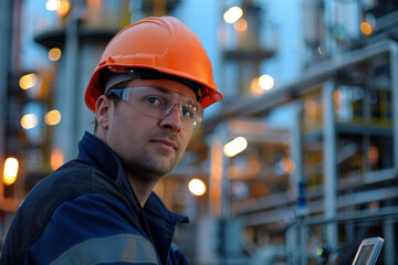 Skilled person work in a factory for the production of electronics generative AI