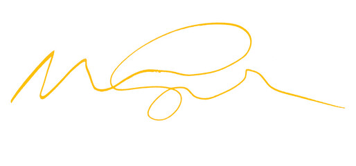 Yellow pencil lines on transparent background.