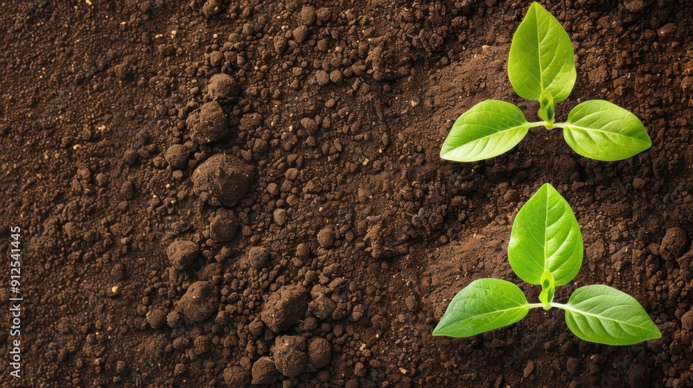 Poster a conceptual image illustrating the concept of business growth through the metaphor of plants multip