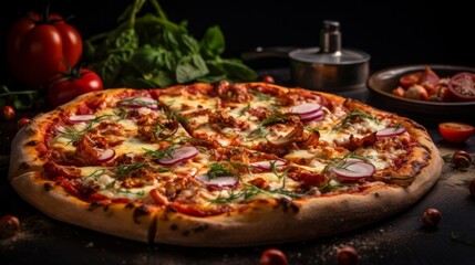 Pizza assortment with various toppings