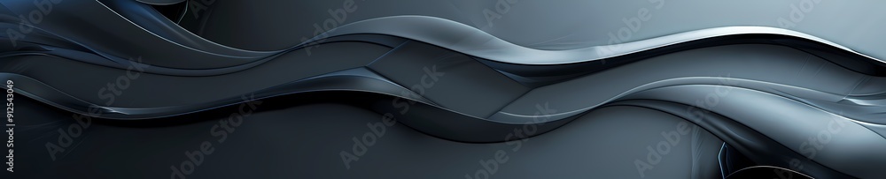 Poster abstract wavy lines in a 3d digital art style, forming a modern design pattern.