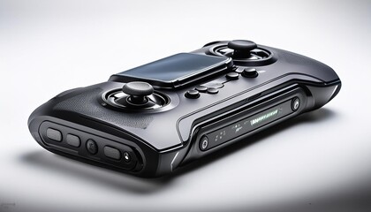 Transparent background of a high-end gaming console.