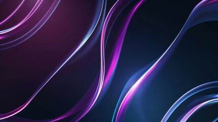 Fototapeta premium Abstract Purple and Blue Neon Waves