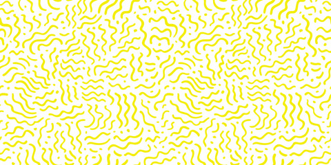 Abstract vector noodle seamless pattern. Italian pasta background. Simple Asian ramen banner. Macaroni, spaghetti or instant noodles bg. Cooking design
