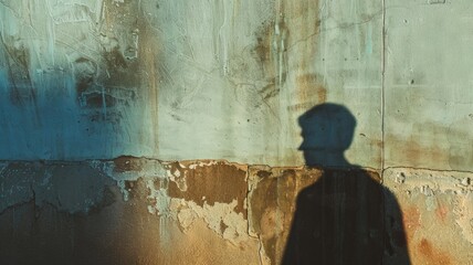 The shadow of a person on the wall, without any other details, represents anonymity.