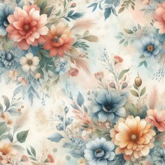 background floral watercolor wallpaper texture
