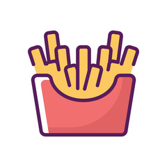 Obraz premium fries vector icon