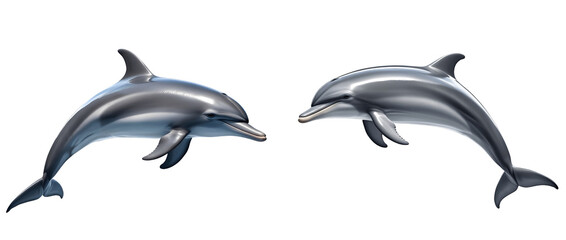 Two pair dolphins jumping icon, dolphin jump swimming pose transparent png 