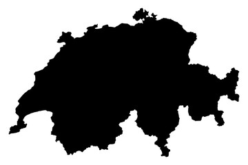 Fototapeta premium switzerland map silhouette vector illustration