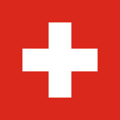 Flag of switzerland with real colors. Vector illustration