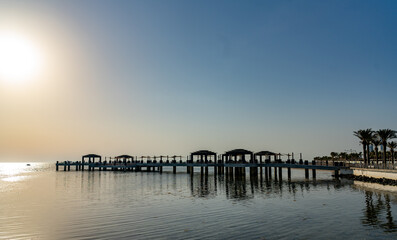 Fototapeta premium A Cool Sunset view with Palm trees