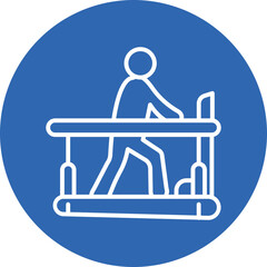 Neurological Rehabilitation line circle icon