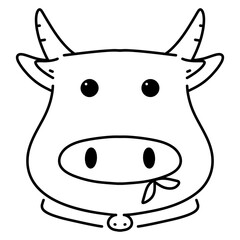 Animal faces vector for decorate. Cow face, cow vector cow icon