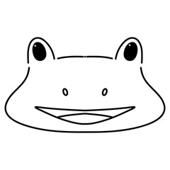 Animal faces vector for decorate. Frog face.