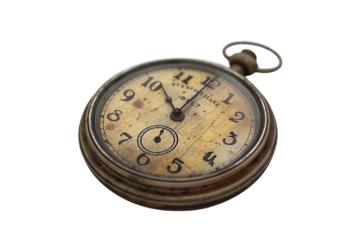 Vintage Stopwatch with Classic Design Elements Isolated on Transparent Background