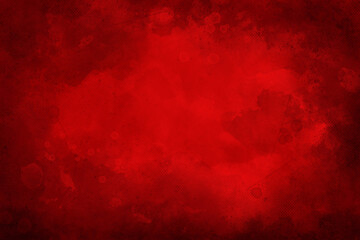 Red grunge background. Watercolor red texture background. Valentines or Christmas empty design for posters, presentations, ad banners