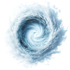 Fototapeta premium A mesmerizing swirl of blue water conveying the beauty and power of nature's elements in a dynamic and captivating display.