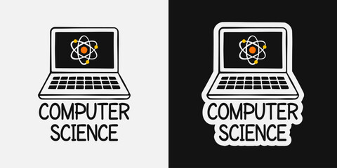 Cute computer science hand drawing. Design is suitable for printable products.